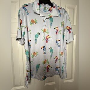 Chubbies Men’s The Dude Where's Macaw Performance Polo Shirt